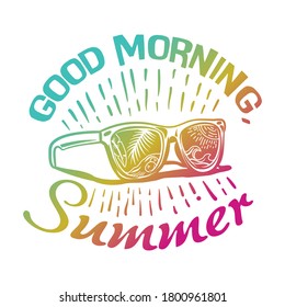 Good Morning summer vector illustration