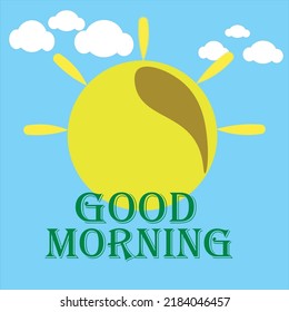 Buenos días, diseño vectorial de nube solar