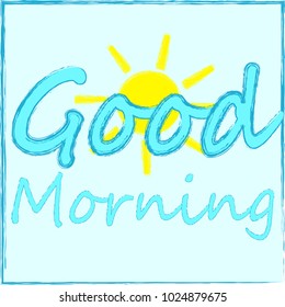 Good Morning Morning Sun Sunrise Sunlight Stock Vector (Royalty Free ...