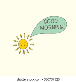 Good Morning Sun Vector Design Illustration Stock Vector (Royalty Free ...