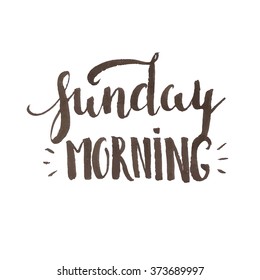 Good morning, Sunday, vector illustration.