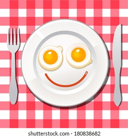 good morning with tablecloth