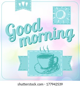 Good morning typographical background 