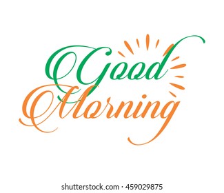 good morning typography typographic creative writing text image icon