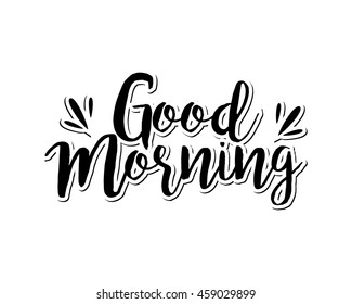 good morning typography typographic creative writing text image icon 2