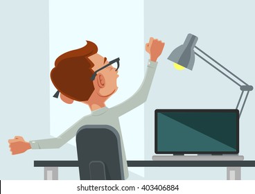 Good morning. Vector flat cartoon illustration