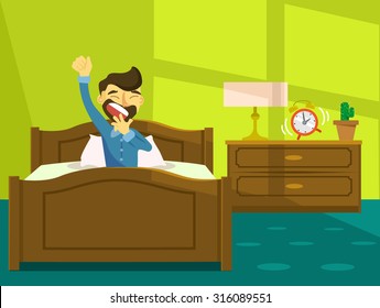 Good morning. Vector flat illustration