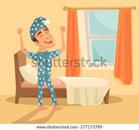 Good morning. Vector flat illustration