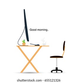 Good morning, vector icon