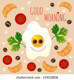 Good morning vector illustration
