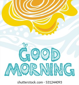 Good morning. Vector illustration.