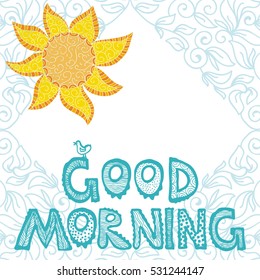 Good morning. Vector illustration.