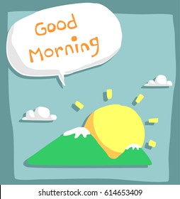 good morning vector illustration