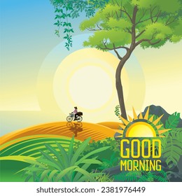 Good morning vector illustration can be used for greeting cards etc.