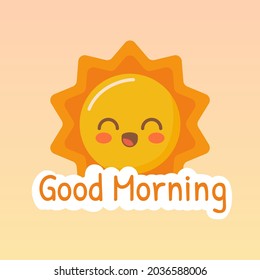 Good Morning Morning Vector Illustration Cute Stock Vector (Royalty ...