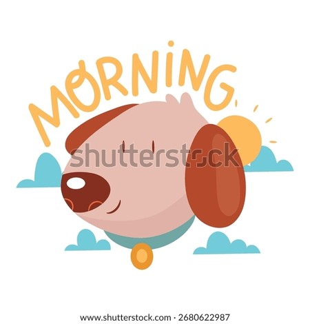 Good Morning Vector Illustration. Flat Minimal Design. Editable Illustration for Web, Mobile, Print