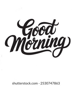 good morning vector style image 