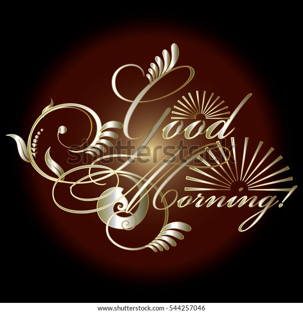 Good Morning Vintage Gold 3d Lettering Stock Image Download Now