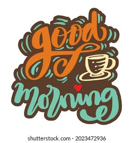 Good Morning Vintage Hand Lettering Greeting Stock Vector (Royalty Free ...