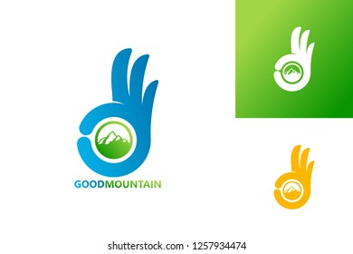 Good Mountain Logo Template Design Vector, Emblem, Design Concept, Creative Symbol, Icon
