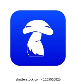 Good mushroom icon digital blue for any design isolated on white vector illustration