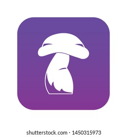 Good mushroom icon digital purple for any design isolated on white vector illustration