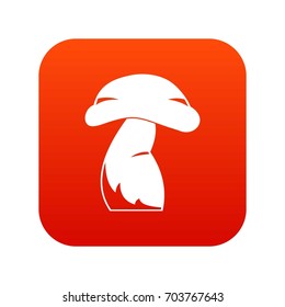 Good mushroom icon digital red for any design isolated on white vector illustration