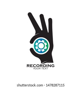 Good music logo design template

