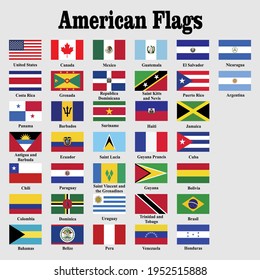 La buena bandera nacional del continente americano altamente detallada