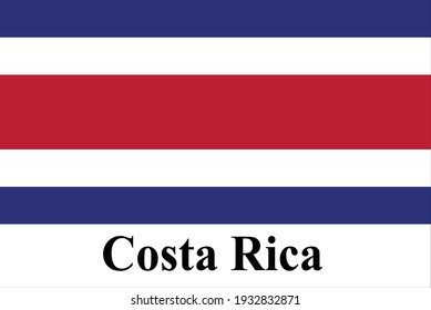 The good national flag of Costa Rica is high detailed