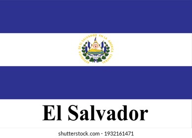 Die gute Nationalflagge von El Salvador ist sehr detailliert