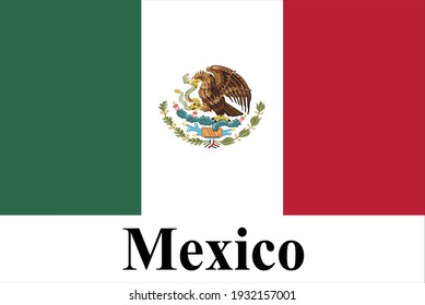 The good national flag of mexico is high detailed