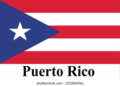 The good national flag of Puerto Rico is high detailed