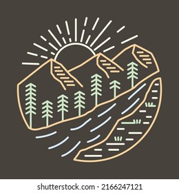 Good nature with beauty view graphic illustration vector art t-shirt design