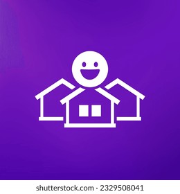 good neighbourhood icon, vector pictogram