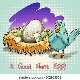 A good nest egg expression illustration