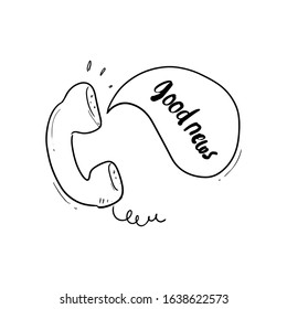 good news icon hand drawn