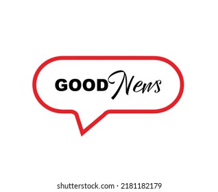 good news megaphone sign on white background