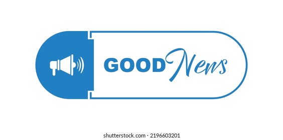 good news megaphone sign on white background