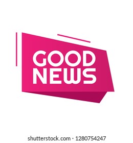 good news sign, emblem, label, badge,sticker. good news paper origami speech bubble. good news tag. bestseller banner. Designed for your web site design, logo, app, UI - Vektor 