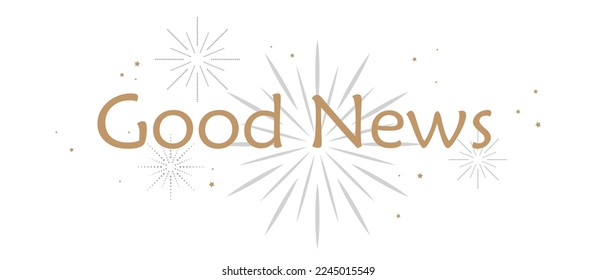 good news sign on white background