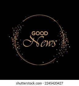 good news sign on white background