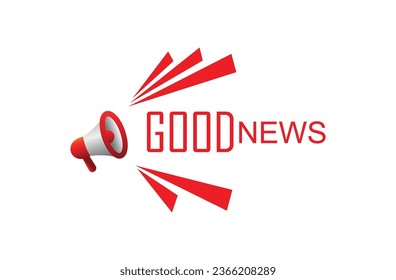 good news sign on white background