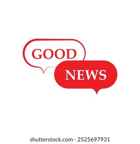 good news sign on white background