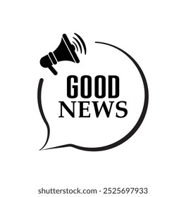 good news sign on white background