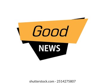 good news text information sign