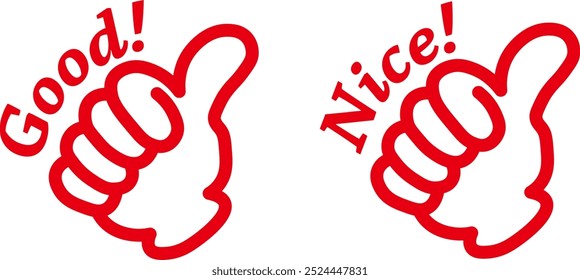 Good and nice hand sign icon set