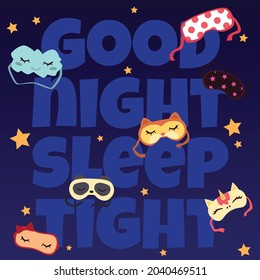 Good Night Banner Poster Template Handwritten Stock Vector (Royalty ...