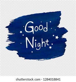 Good Night Blob Transparent Background, Vector Illustration