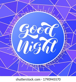 Grabado de pincel de Buenas Noches. Ilustración vectorial para afiches